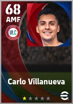 Carlo Villanueva eFootball 2026 player card — 68 OVR AMF