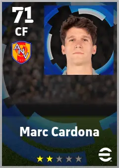 Marc Cardona eFootball 2026 player card — 71 OVR CF