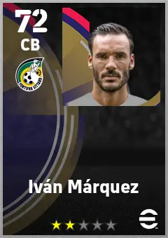 Ivan Marquez eFootball 2026 player card — 72 OVR CB