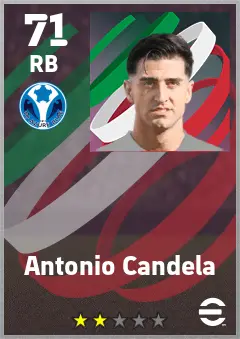 Antonio Candela eFootball 2026 player card — 71 OVR RB