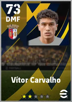 Vitor Carvalho eFootball 2026 player card — 73 OVR DMF
