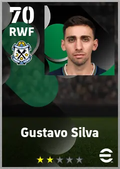 Gustavo Silva eFootball 2026 player card — 70 OVR RWF