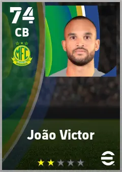 Joao Victor eFootball 2026 player card — 74 OVR CB