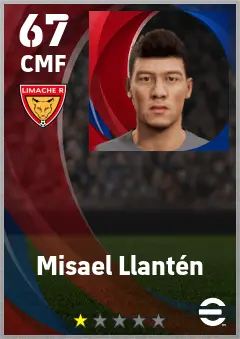 Misael Llanten eFootball 2026 player card — 67 OVR CMF