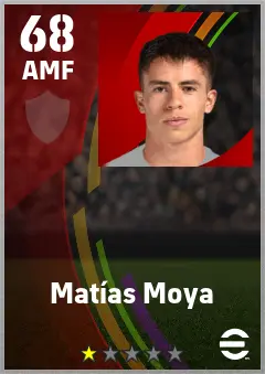 Matias Moya eFootball 2026 player card — 68 OVR AMF