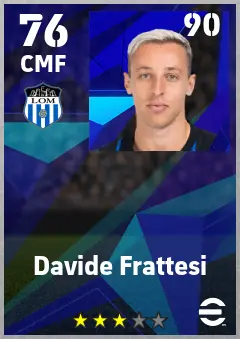 Davide Frattesi eFootball 2026 player card — 76 OVR CMF
