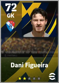 Dani Figueira eFootball 2026 player card — 72 OVR GK
