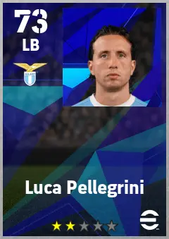 Luca Pellegrini eFootball 2026 player card — 73 OVR LB
