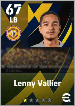 Lenny Vallier eFootball 2026 player card — 67 OVR LB