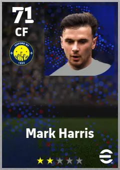 Mark Harris eFootball 2026 player card — 71 OVR CF