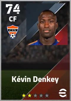 Kevin Denkey eFootball 2026 player card — 74 OVR CF