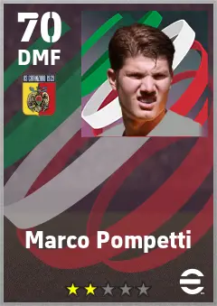 Marco Pompetti eFootball 2026 player card — 70 OVR DMF