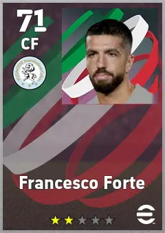 Francesco Forte eFootball 2026 player card, 71 OVR CF