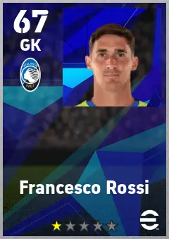 Francesco Rossi eFootball 2026 player card — 67 OVR GK