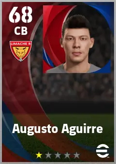 Augusto Aguirre eFootball 2026 player card — 68 OVR CB