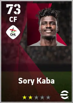 Sory Kaba eFootball 2026 player card — 73 OVR CF