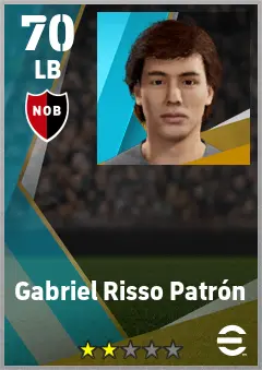 Gabriel Risso Patron eFootball 2026 player card — 70 OVR LB