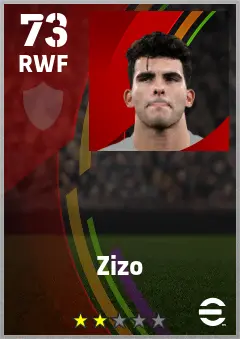 Zizo eFootball 2026 player card — 73 OVR RWF