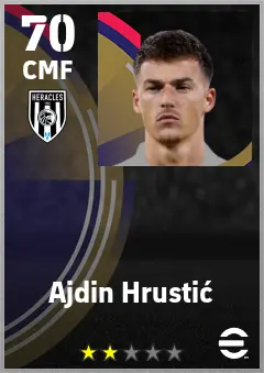 Ajdin Hrustic eFootball 2026 player card — 70 OVR CMF
