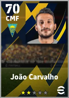 Joao Carvalho eFootball 2026 player card — 70 OVR CMF