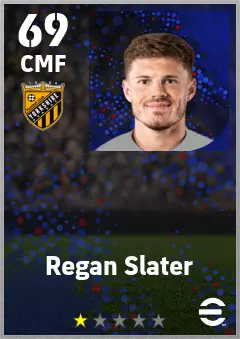 Regan Slater eFootball 2026 player card — 69 OVR CMF