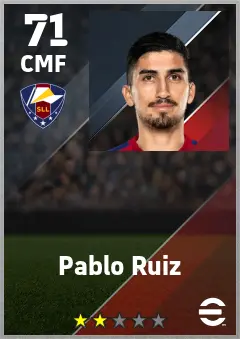 Pablo Ruiz eFootball 2026 player card — 71 OVR CMF