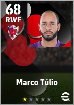 Marco Tulio eFootball 2026 player card — 68 OVR RWF