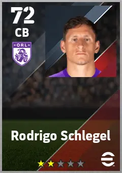 Rodrigo Schlegel eFootball 2026 player card — 73 OVR CB