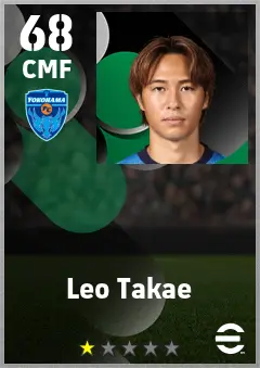 Leo Takae eFootball 2026 player card — 68 OVR CMF
