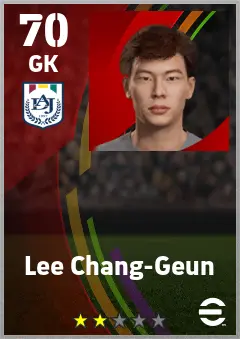 Lee Chang-Geun eFootball 2026 player card — 70 OVR GK