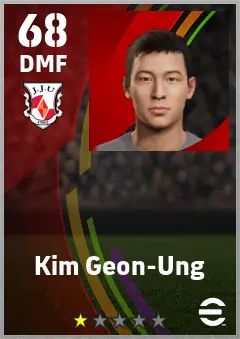 Kim Geon-Ung eFootball 2026 player card — 68 OVR DMF