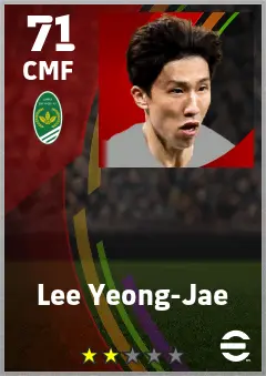 Lee Yeong-Jae eFootball 2026 player card — 71 OVR CMF