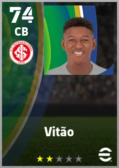 Vitao eFootball 2026 player card — 74 OVR CB