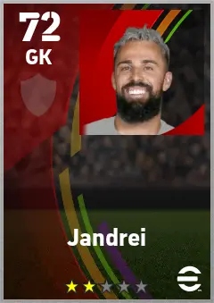 Jandrei eFootball 2026 player card — 72 OVR GK