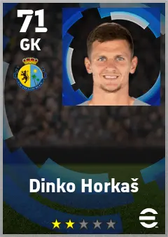 Dinko Horkas eFootball 2026 player card — 71 OVR GK
