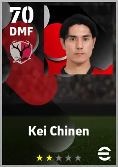 Kei Chinen eFootball 2026 player card — 70 OVR DMF
