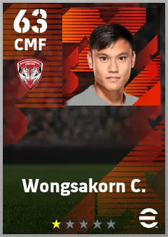 Wongsakorn C. eFootball 2026 player card — 63 OVR CMF