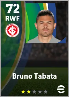 Bruno Tabata eFootball 2026 player card — 72 OVR RWF