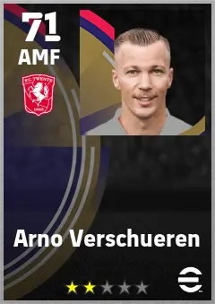 Arno Verschueren eFootball 2026 player card — 71 OVR AMF