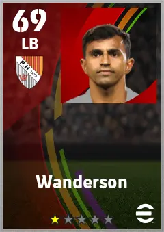 Wanderson eFootball 2026 player card — 69 OVR LB