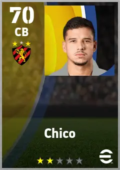 Chico eFootball 2026 player card — 70 OVR CB