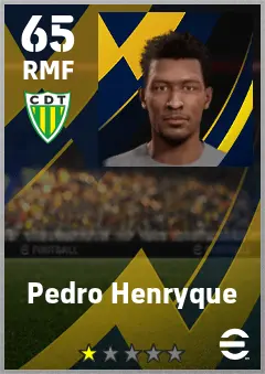 Pedro Henryque eFootball 2026 player card — 65 OVR RMF