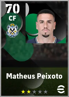 Matheus Peixoto eFootball 2026 player card — 70 OVR CF