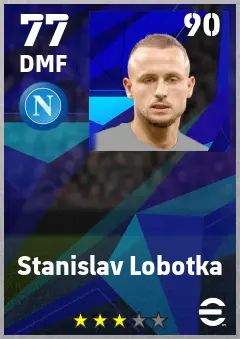 Stanislav Lobotka eFootball 2026 player card — 77 OVR DMF
