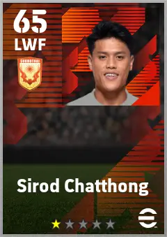Sirod Chatthong eFootball 2026 player card — 65 OVR LWF