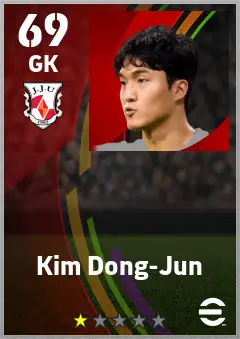 Kim Dong-Jun eFootball 2026 player card — 69 OVR GK