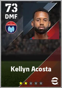 Kellyn Acosta eFootball 2026 player card — 72 OVR DMF