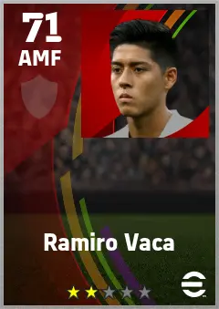 Ramiro Vaca eFootball 2026 player card — 71 OVR AMF