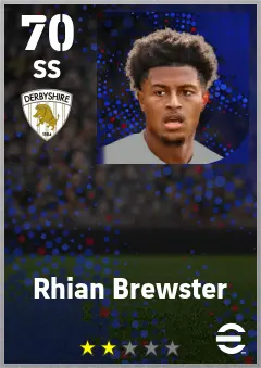 Rhian Brewster eFootball 2026 player card — 70 OVR SS