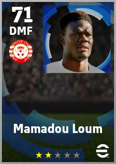 Mamadou Loum eFootball 2026 player card — 71 OVR DMF